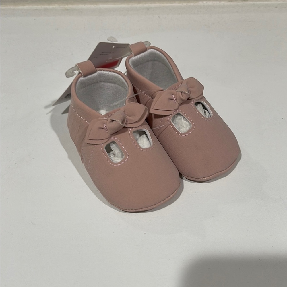 Pink Baby Shoes with Bow